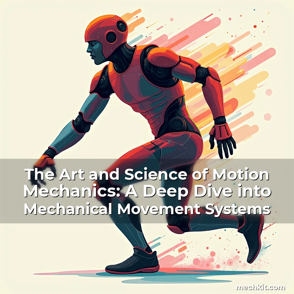Artistic representation for The Art and Science of Motion Mechanics: A Deep Dive into Mechanical Movement Systems