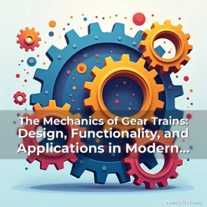 Artistic representation for The Mechanics of Gear Trains: Design, Functionality, and Applications in Modern Engineering
